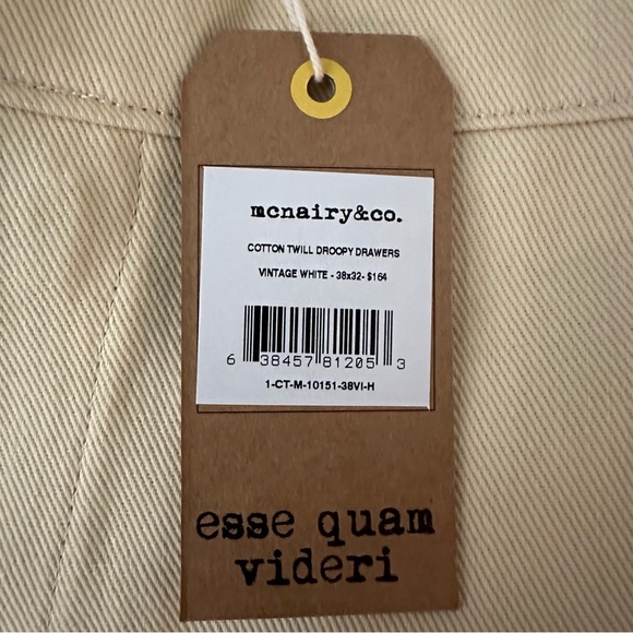 McNairy&CO Men's Pants 38x32 Khaki Cotton Twill Droopy Drawers NWT - Picture 3 of 6